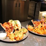 ブルー エントランス キッチン - 