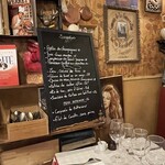 Chez Marcel - メニューは黒板