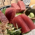 吟醸マグロ - マグロ刺身盛り