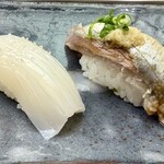 築地寿司清 - 剣先と鰯❗️