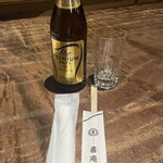 喜庵 - 瓶ビール(850円)プレミアムモルツ