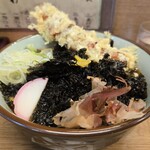 文殊 - 岩のり・ちくわ天うどん。