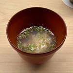鮨 陸 - 蛤出汁 おこげのおじや 芹