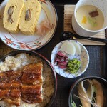 ちか定 - うな重、肝吸い、うざく、鰻入り茶碗蒸し