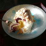 和彩膳所 楽味 - デザートは水菓子かと思いきやクリームふわっとジェラート