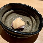 匠 進吾 - クエにあん肝ポン酢をかけて。
      身が締まったクエに、あん肝のコク。山葵が超合います！