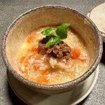 NOMI RESTAURANT - セコガニの茶碗蒸し 産みたて玉子 豆牡蠣