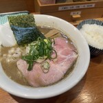 焼きあご煮干しらぁめん はなかぜ - 濃厚らぁめん(¥1,000),ライス(¥170),替え玉(¥180)