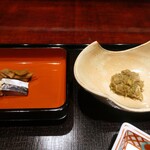 日本料理 崇 - 白ご飯のお供　鯖熟れ鮓　カニ味噌