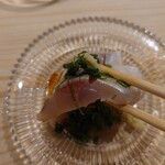 鮨 なんば - 鯵のお造り