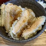 十割舞そば 忠庵 - たれ掛け回し後の鶏天丼