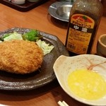 養老乃瀧 - すき焼きコロッケ 卵付き