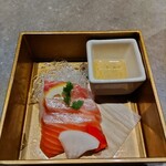 くずしわしょく 香季庵 - 刺盛り（サーモン、真鯛）