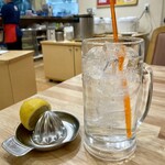 老神温泉 ぎょうざの満洲 - ドリンク写真:スイスイ飲めちゃういつもの生搾りレモンサワー