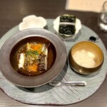 HASUO - 半分ご飯に入れて、ごま油を垂らして海苔で巻いて食べたり、美味しくて幸せを感じる。