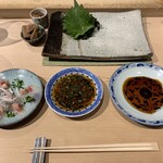 鮨処 たか - 始まりの風景　てっさにハギのキモ