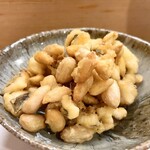 穴子料理と地酒 浅草 川井 - 穴子と落花生のかき揚げ