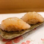 穴子料理と地酒 浅草 川井 - 牡丹海老の握り