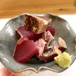 穴子料理と地酒 浅草 川井 - 鰹の藁焼き