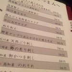 庫裏 - メニュー