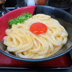 極楽うどん TKU - 釜玉うどん 中盛り　６杯目