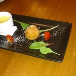 オンザビーチ - かぼちゃのスープとライスコロッケ？