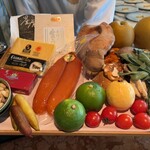 ザ ピッツァバー ON 38TH - 最初に本日の食材を見せて　くれました