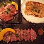焼肉 韓亭 - 『特上カルビ（和牛）』(1580円) 『ホソ(小腸)』(680円) 『上ロース炙り(和牛)』(1480円)～♪(^o^)丿
      