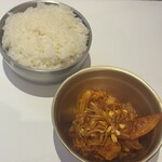 ヨンチャンプルコギ - ライス+サムギョプサル鍋