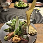 篝日 - 本日の前菜盛り合わせベビーリーフサラダ