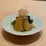 鮨 はやたか - 数の子とちぢみほうれん草のお浸し