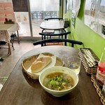 バインミー布施 - バインミーボーコー(ランチセット) コーヒー付　¥1,100