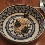 aniko - 蒸し白子の根セロリ(?)ソースかけ