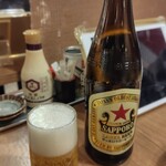 ねぎま 三ぞう - サッポロラガービール(中瓶)