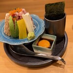 牛タンとマグロとクリスピー餃子 ひまわり［海］ - 