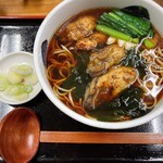 きそば 柏屋 - やっと頼めた牡蠣そば1,600円