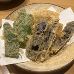 てんぷら 千の種 - ピーマン、なす、かぼちゃ