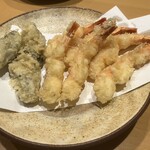 てんぷら 千の種 - 海老と牡蠣