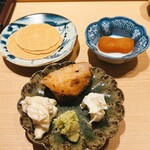 すが弥 - 鮟肝と唐墨とビスケット