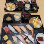 道の駅越前たけふ - バスツアーの昼食で提供された ”握り寿司御膳”。