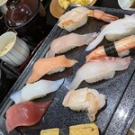 道の駅越前たけふ - バスツアーの昼食で提供された ”握り寿司御膳”。
