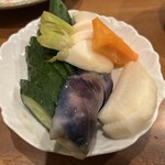 すっぽん料理 田吾作 - ぬか漬けのお新香