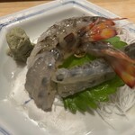 ととや料理 佗助 - 車エビ刺身❣️ 新鮮✨