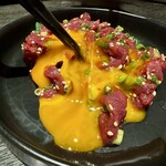 焼肉 武田や - ユッケ混ぜ混ぜ