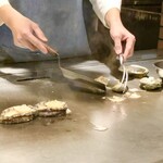 シカゴ - 鮑調理風景