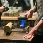 nôtori - 焙じ茶を炙り中