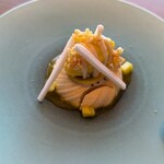 SMAAK - バナナムース(スプーンで刺してしまった)　いろんな食感で美味し。ボリュームもありお腹いっぱいに