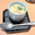 梅丘寿司の美登利総本店 玉川店 - 上にぎり（¥1,870）　付属の茶碗蒸し