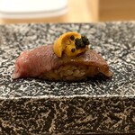 鮨 赫 sushi aka Tokyo - 握り　和牛雲丹