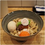 だしと麺 遊泳 - 油そば（味玉）出汁スープ付き 1250円